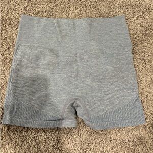 Womens sky blue highwaisted seamless gym shorts with booty lift/scrunch